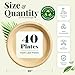 Koala love Palm Leaf Plates 10 Inch Bamboo Paper Disposable 50 Bulk Dinner Round Party Plates Event Tableware Eco Biodegradable Compostable Wooden Plate Best Alternative to Plastic Plate 2