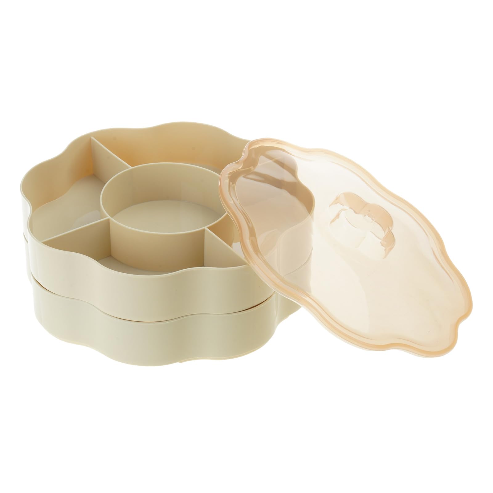 FackLOxc Snacks Organiser Elegant Candy Box Dry Fruit Storage Container with 5 Compartments Home Organization Supplies Compartment Snacks Plate