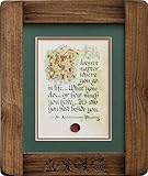 Celtic Card Company Irish Anniversary Blessing Print Gilded Frame Green Medieval Manuscripts Seal in Wax Double-Matted Gift Home Decor 11.25' x 13.25'