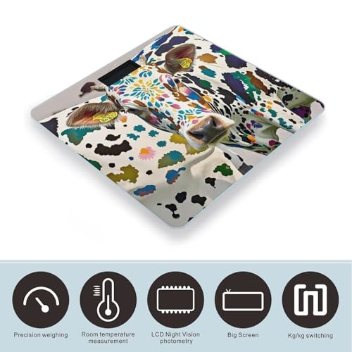 Báscula digital de baño con pantalla LCD y vidrio templado miniatura 3