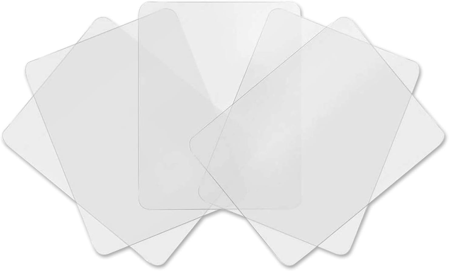 HANGJI Clear Placemats, Set of 6 Translucent Plastic