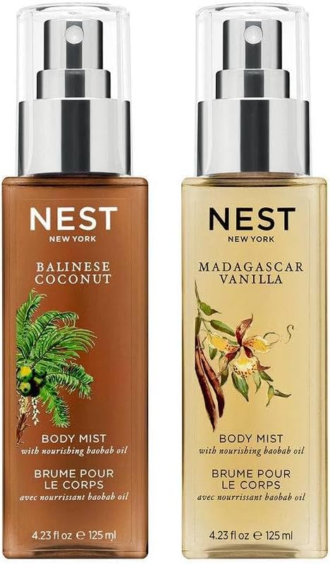 Mist & Match: Body Mist Layering Set - Balinese Coconut Perfume Oil Body Mist and Madagascar Vanilla Perfume Oil Body Mist