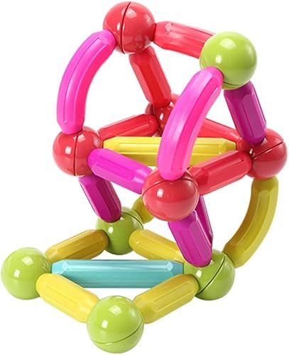 Juego de 36 bolas y varillas magnéticas, juguetes de construcción magnéticos con caja de almacenamiento, juguetes STEM educativos 3D, juguete de