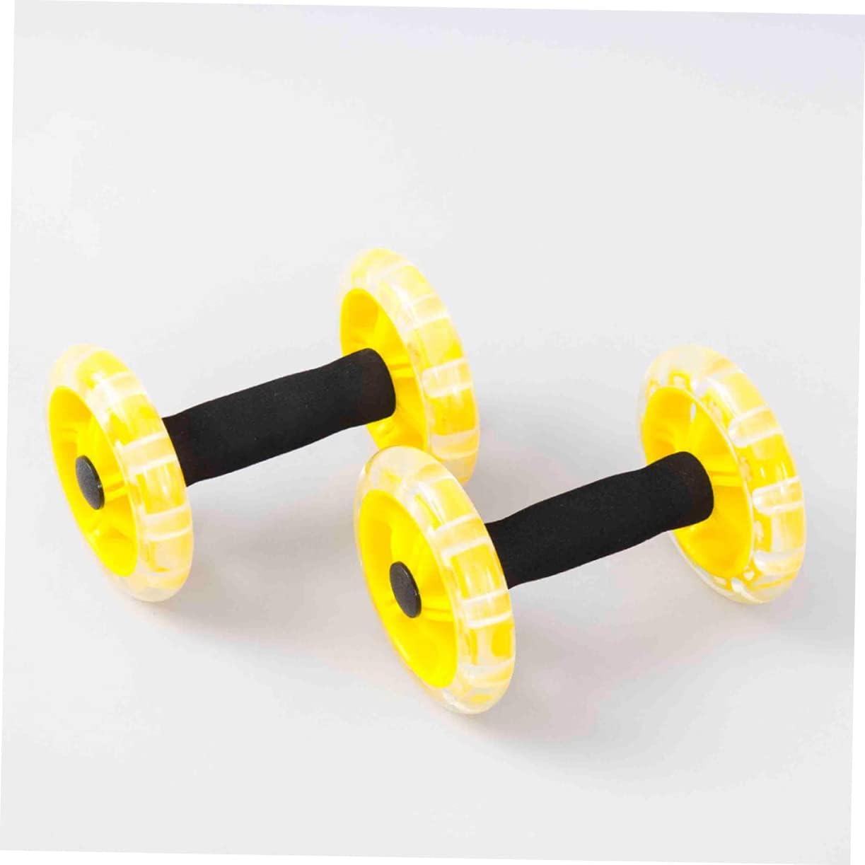 Tummy Strengthening Fitness Roller for Men and Women Durable Yellow Abdominal Workout Equipment to Build Muscle Burn Calories and Endurance