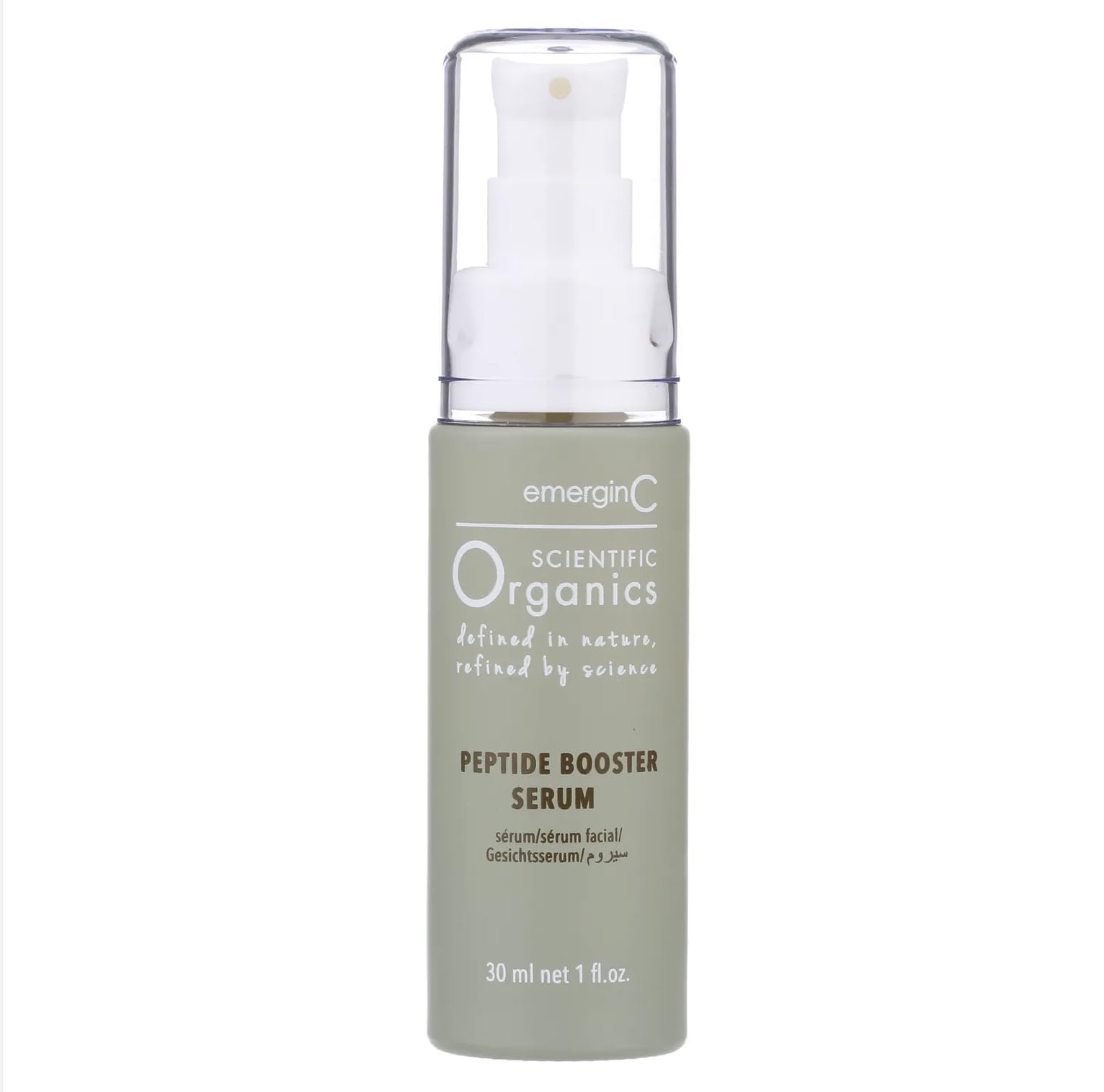 emergin C Scientific Organics - Peptide Booster Serum for Fighting Fine Lines and Revitalising Dull Skin, 30 ml / 1oz by