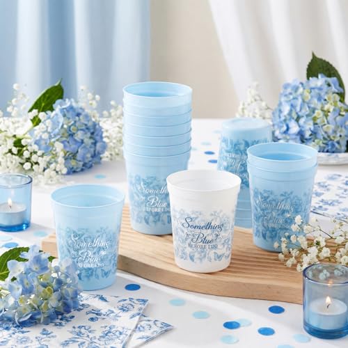 Zhehao 12 Pcs Something Blue Before I Do Bachelorette Party Plastic Cups by Zhehao - Used condition - Image 4