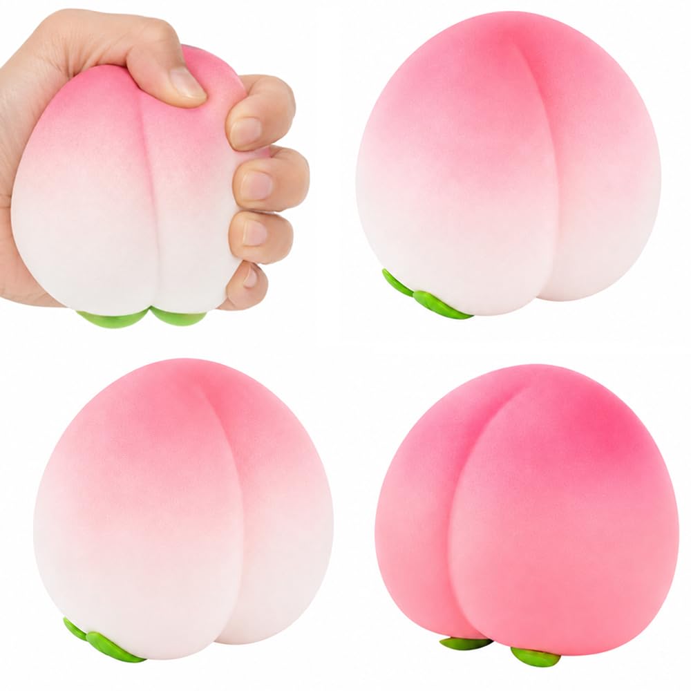 3 Pcs Peach Squishy, Squishy Peach Set, Soft Desktop Decor For Office And Home, Premium Material For Adult Daily Use, Compact And Portable Collection