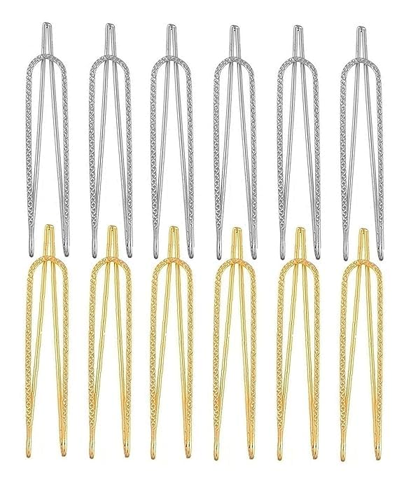 Gold & Silver Combo Safety Saree Pin Brooch Pins for Women Sari Pleats Pallu Dupatta Broach-image-34
