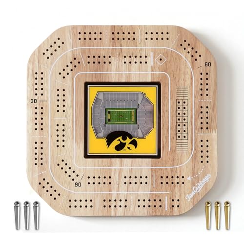 Jeu de cribbage NCAA YouTheFan en bois pour table basse