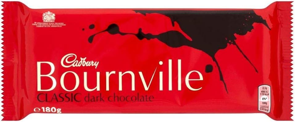 Bournville Dark Chocolate 180g - Pack of 6