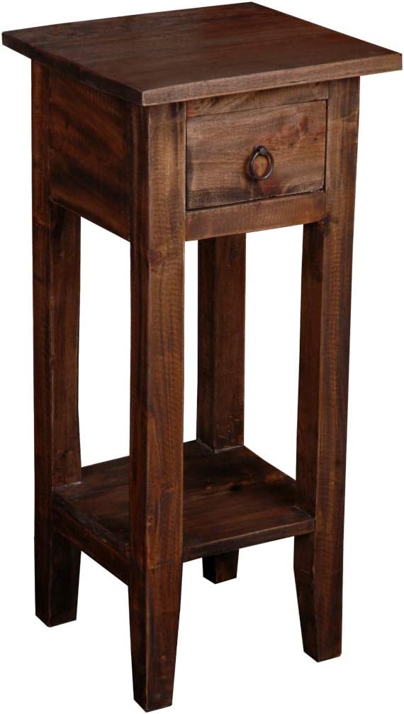 Sunset TradingShabby Chic Cottage End Table, Small One Drawer, Raftwood