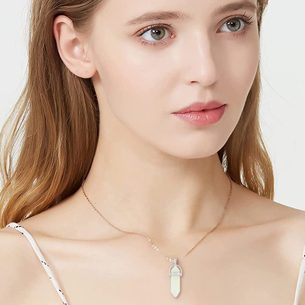 SUPERFINDINGS Gemstone Charms Natural Mixed Stone Pendants with Light Gold Tone Stone Pendants Charms for Earring Necklace Bracelet Jewelry Making