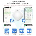 Air Tracker Tag, IP67 Waterproof Bluetooth Tracker, Keychain Finder, Item Locator Compatible with iOS and Android for Backpacks, Suitcases and Wallets, Cars, Keys and Cameras (White-1) - Image 2