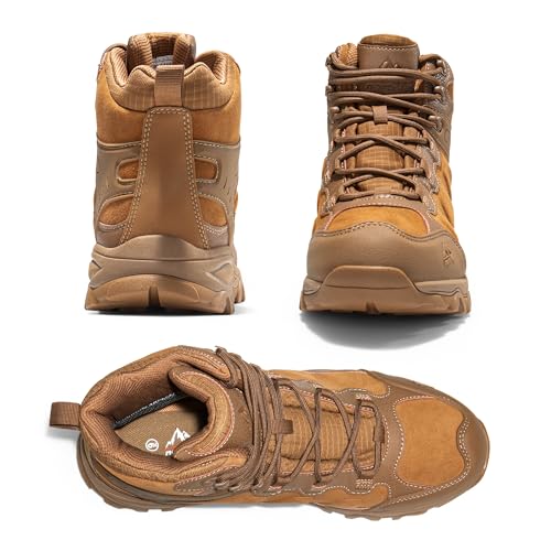 Image of NORTIV 8 Men's Waterproof Hiking Boots Outdoor Mid Trekking Lightweight Mountaineering Shoes Paladin