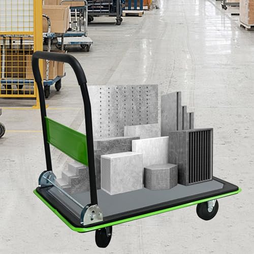 Carretilla plataforma plegable capacidad 660 lbs verde miniatura 6