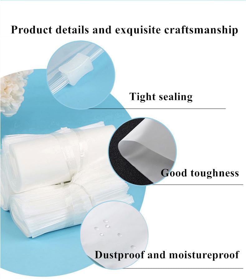 Miniatura 2 de Smoer - Bolsas de embalaje pequeñas, bolsas de almacenamiento de plástico con cremallera, paquete de 50 bolsas de mercancía de 8 x 10 pulgadas para