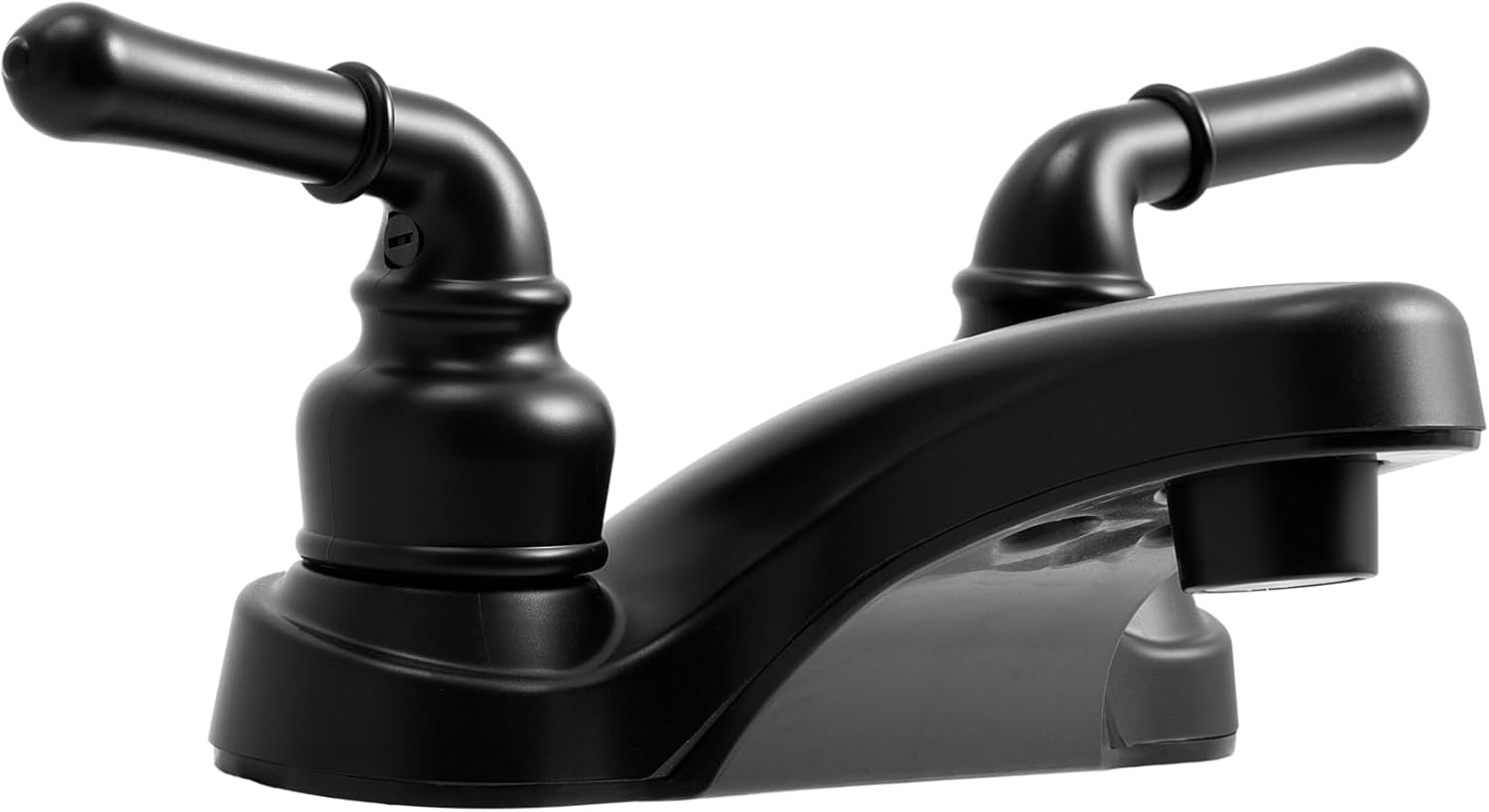 Dura Faucet DF-PL700C-MB RV 2-Hole Bathroom Faucet with Classic 2-Handles (Matte Black)