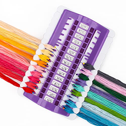Image of Luxiv 30 Position Embroidery Floss Organizer, Thread Shelf with 15P Card