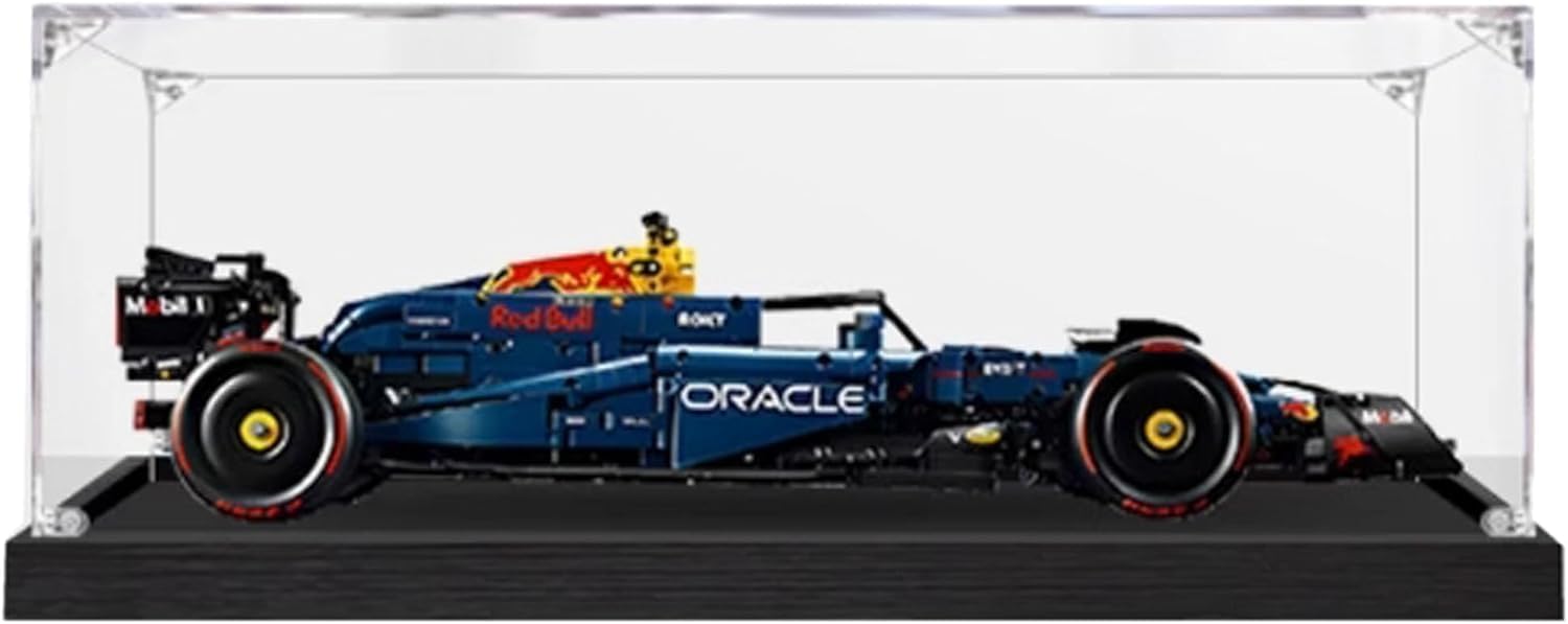 Vetrina acrilica per 42206 Oracle Red Bull Racing RB20 F1, modello esclusivo di auto sportiva da collezione, scatola trasparente antipolvere, 65 x 30 x 20 cm