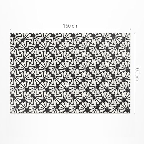 Tapis d'extérieur 100x150 rectangle imperméable PVC pour jardin balcon et terrasse