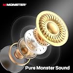 Monster N-Lite 208 Wireless Earbuds Bluetooth 5.4 Built-in Mic, Bluetooth Earbuds Touch Control, Headphones Bluetooth Wireless with 30H Playtime, Type-C Fast Charging, Clear Call for Running, Workout