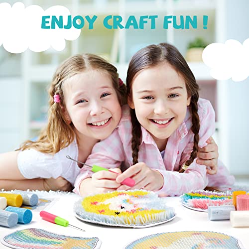 Unitystar Latch Hook Kit, Latch Hook Kits For Kids, 2 Pack Moon Unicorn Star Rug Sewing Set Latch Hook Craft Kits, Diy Bedroom Home Decoration Gift For Girls #TOP3