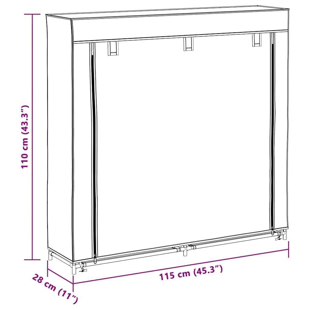 Zapatero XXL con cubierta de fieltro, 5 niveles, doble zapatero de tela, para 30 pares de zapatos, sistema de estantería, armario organizador para pasillo y vestidor, 115 x 28 x 110 cm
