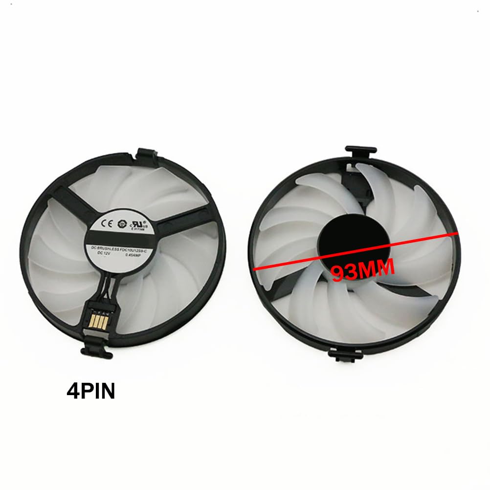 Amazon.com: FDC10U12S9-C 93mm 12V 0.45A 4 Pin Red LED Graphics 