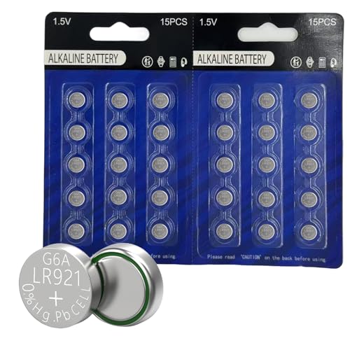 Baterías Botón Alcalinas LR921 30 Unidades 1.5V