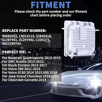 89089352 Xenon HID Headlight Ballast fit for GMC Acadia 2013-2015,for Buick Enclave 2013-2017,for Jeep Grand Cherokee 2014 2015 Xenon Headlight Ballast Module Control Unit LR014114 22840414