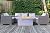 Bluegrass Living HF42181 Propane Fire Pit Table for Patio and Deck Use, MGO Construction, Includes Crystal Glass Beads and Protective Fabric Cover, 42 Inch x 20 Inch, Concrete Finish