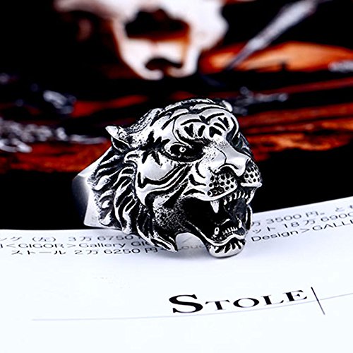 Image of Genuine Stainless Steel Ring for Men Fashion Punk Rock 3D Animal Rings