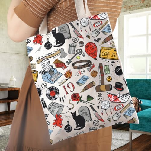 Horror Book Lover Gift Literary Gift Stepen Reader Writer Gift Canvas Tote Bag3