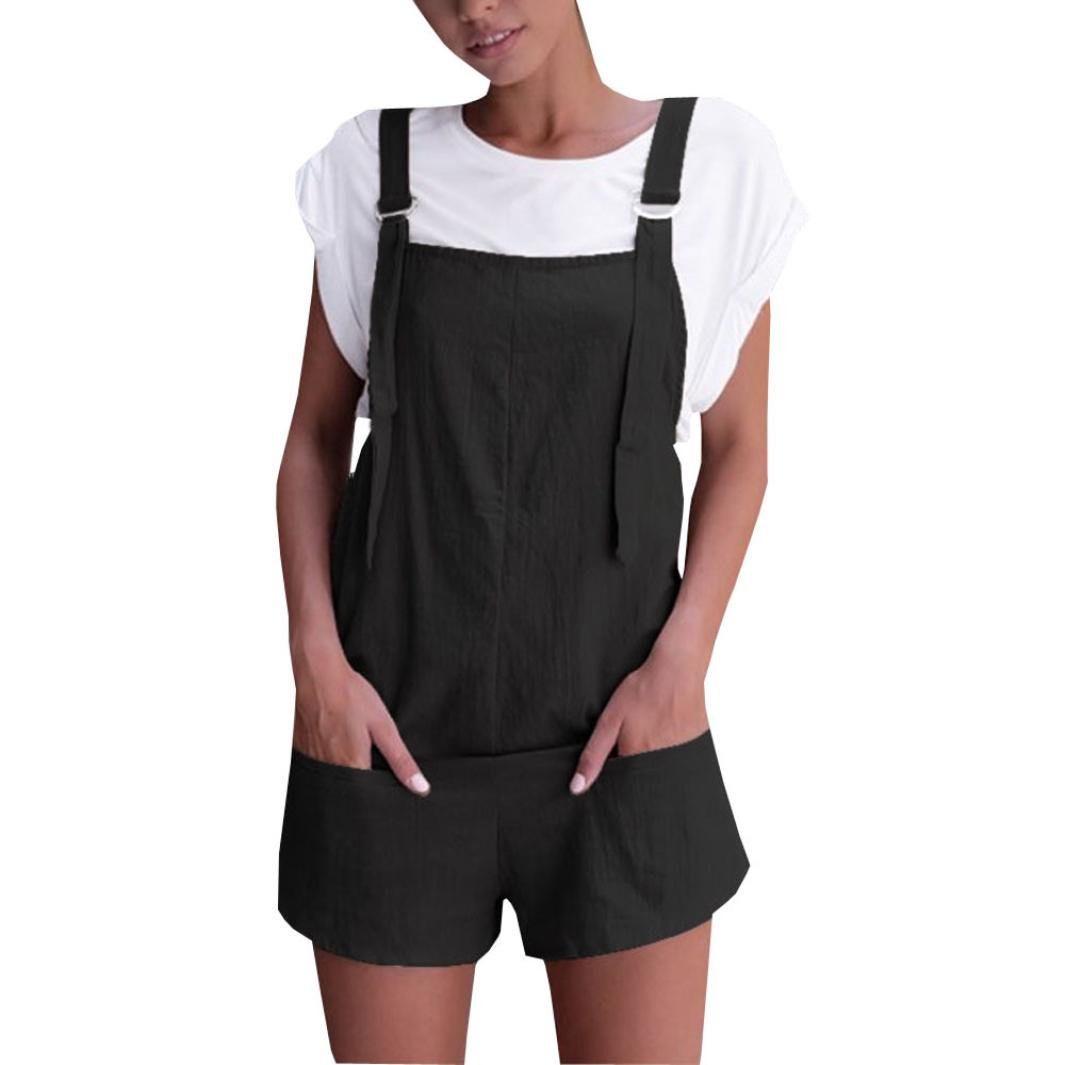 Homebaby Women Elastic Waist Dungarees Jumpsuits,Ladies Casual Clubwear Vest Playsuit for Holiday Summer Shorts Pants Rompers Beachwear Outfit Summer Clothes