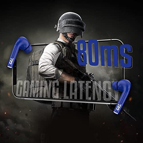 Image of RD TWS-140 Earbuds, 10mm Drivers, 40H Playtime, Upto 80ms Low Latency Gaming Earbuds, ENC Noise Cancellation, Truly Wireless TWS Bluetooth 5.1, IPX4, Voice Assistance | 6 Months Warranty, Royal Blue