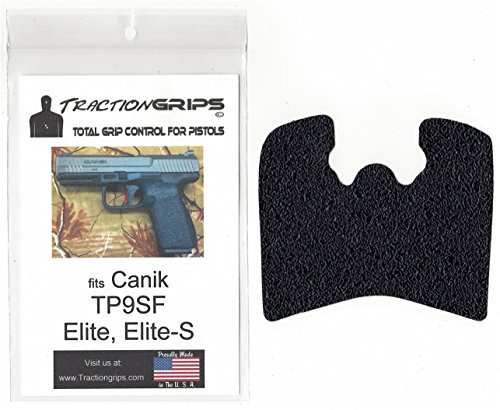 Tractiongrips Black Grip Tape Overlay for Canik TP9SF Elite, Elite-S