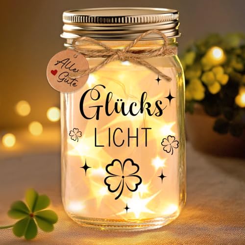 Luckeey Glückslicht, Geschenke für Frauen, Led Flaschenlicht mit Spruch,...