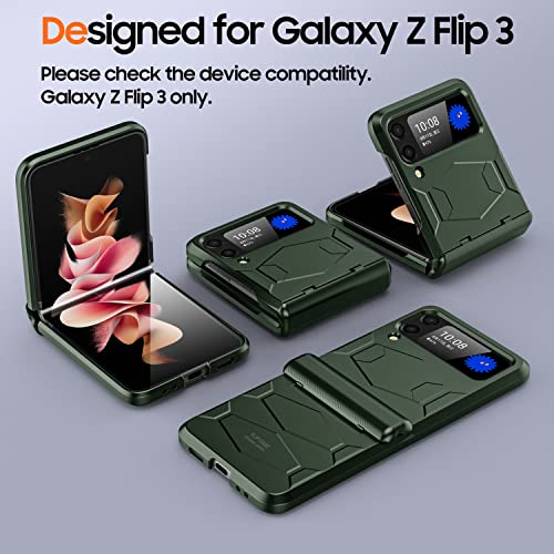 Goosebox Z Flip 3 5G Case Hinge,Samsung Flip 3 Case With Hinge Protection,Flip Z 3 Case Shockproof,Heavy Duty,Semi-Auto Hinge Protective Case Compatible With Galaxy Z Flip 3 5G (2021) #TOP1