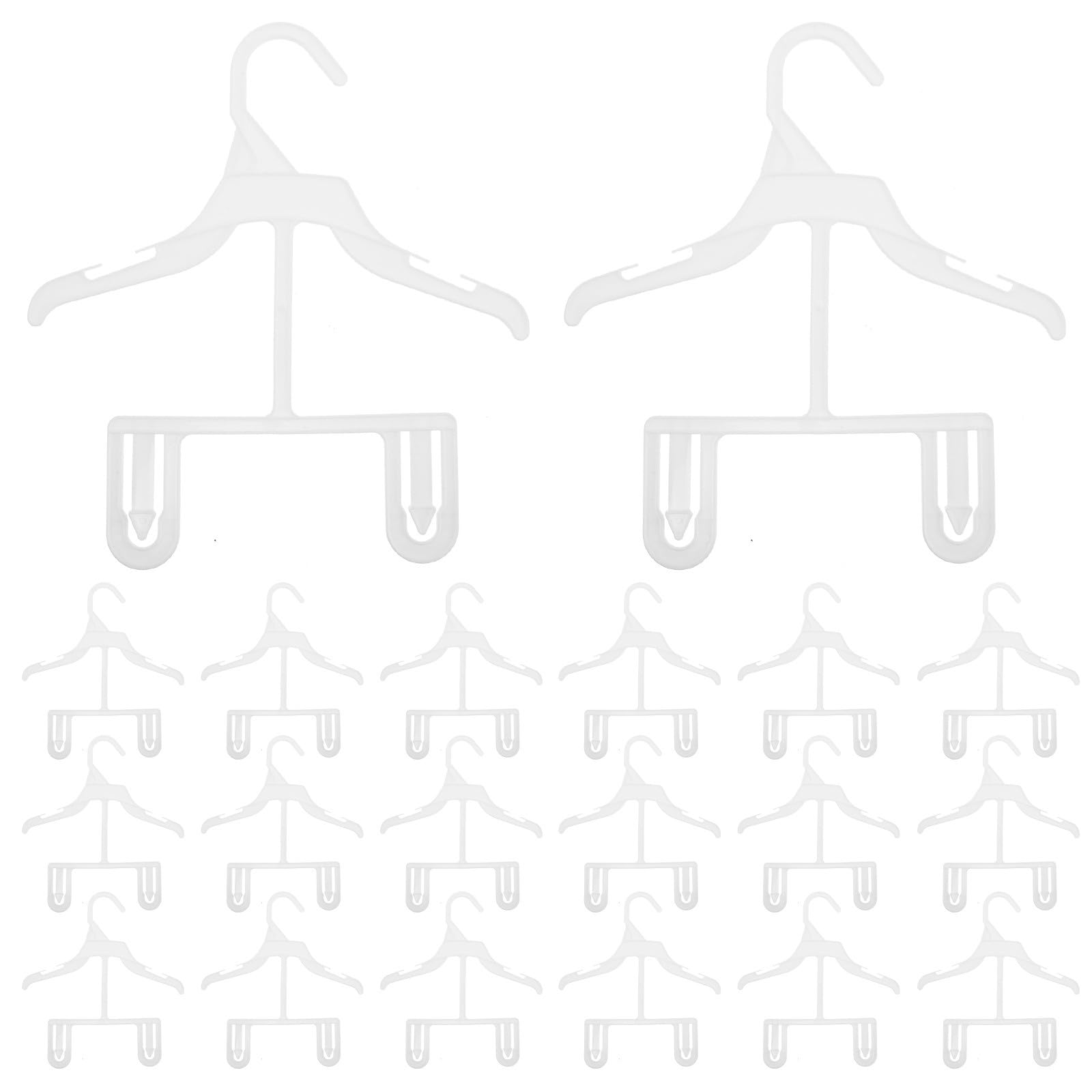Cintres pour maillots de bain enfants en plastique blanc - Lot de 30 pièces