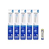 オムロン 純正品 歯垢除去ブラシ SB-172 10本入り(2本入り×5個セット) 替えブラシ 音波式電動歯ブラシ SB072の後継品 アーチカット HT-B318、HT-B303、HT-B914などに対応 マクセル製アルカリ単四電池おまけ1本付き