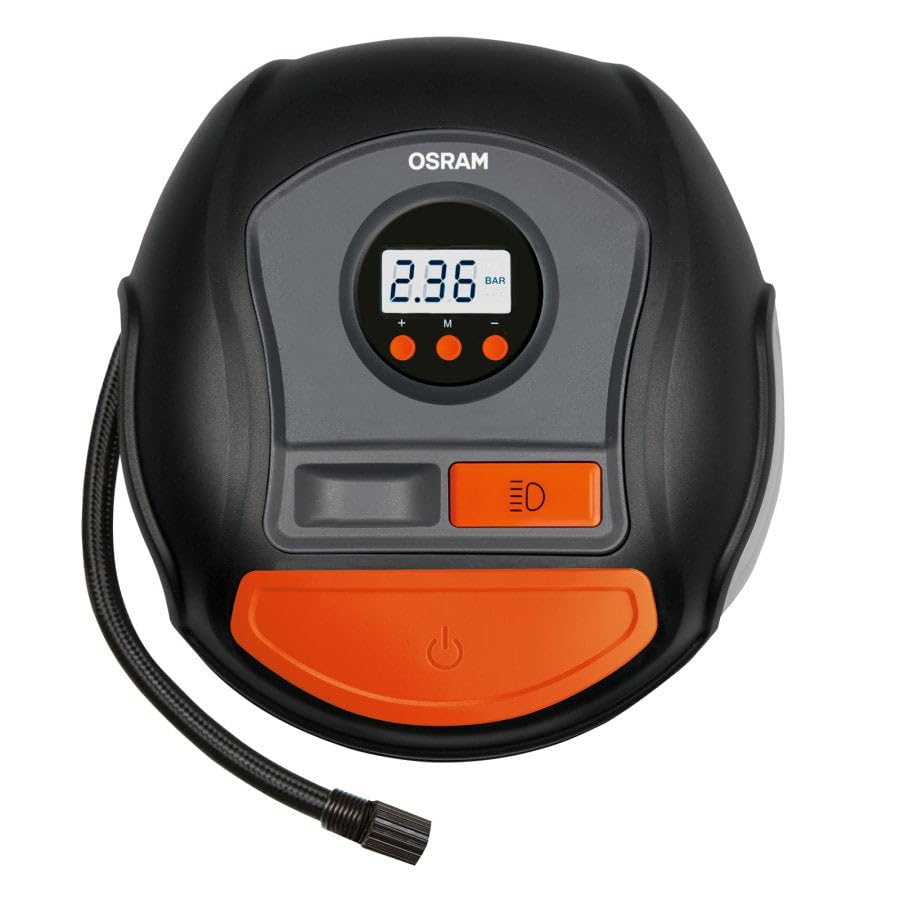 Compressore Aria Digitale OSRAM TYREinflate RAPID 12V - Gonfiapneumatici Portatile Per Auto, Con Luce LED - Foto 8