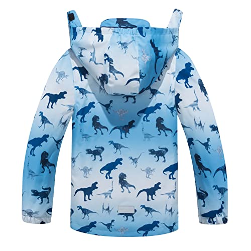 Boys Fleece Lined Waterproof Jacket Kids Water Resistant Coat Teenagers Outdoor Windbreaker Coat3