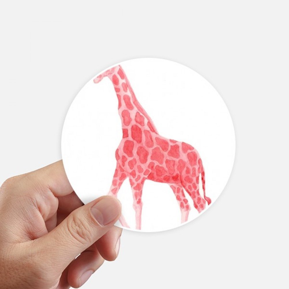 Stickers Girafe Rond Rouge 10CM DIYthinker pour Customiser Facilement vos Objets