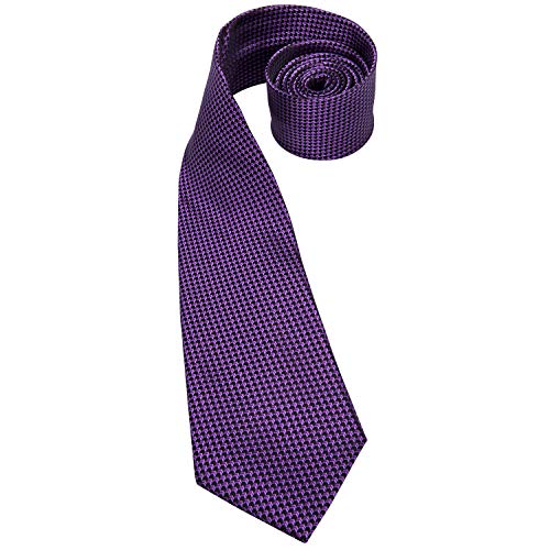 Image of Mens Tie and Lapel Pin Paisley Striped Floral Necktie for Men Pocket Square Cufflinks 4PCS Set Wedding Party
