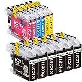KINGJET LC211 インク LC211-4PK 互換ブラザー インクカートリッジ lc211 4色セットx2 黑4本(合計12本) Brother用 DCP-J562N DCP-J762N DCP-J767N DCP-J962N MFC-J737DNプリンター 容量説明書付 残量表示 個包装