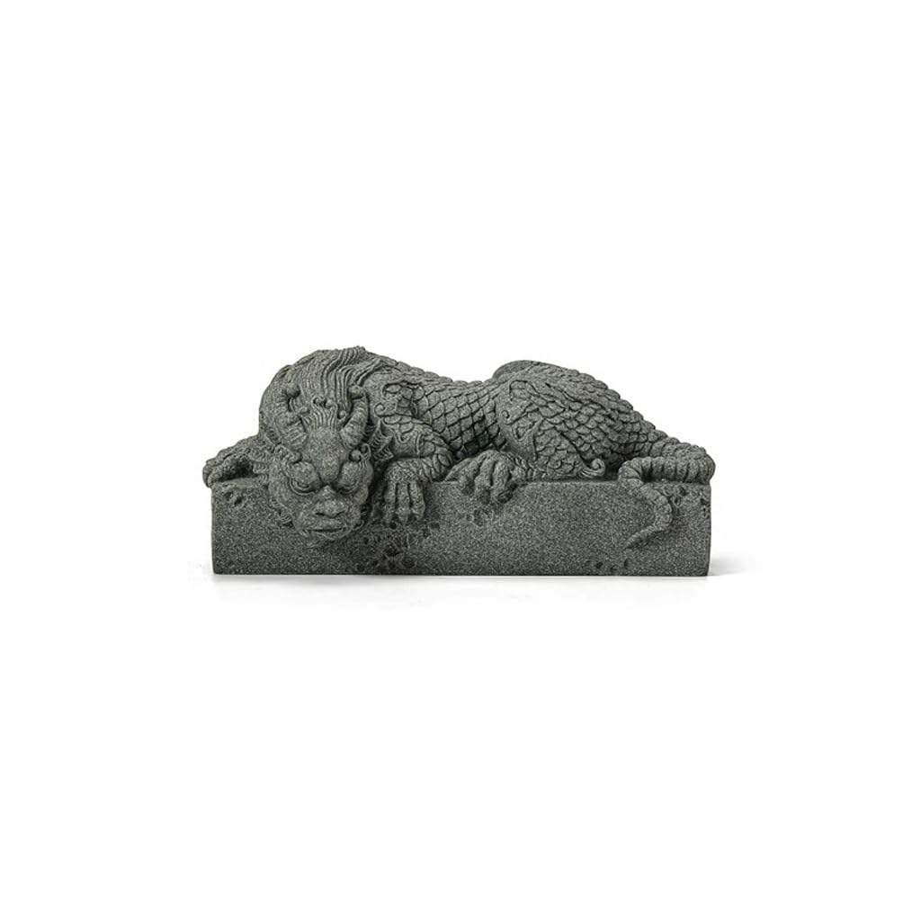 ENGENDER Kung Fu Tea Pet Creative Unicorn Ornaments Fish Tank Landscaping Home Chinese Sandstone Tea Pet Living Room Desktop Fortune