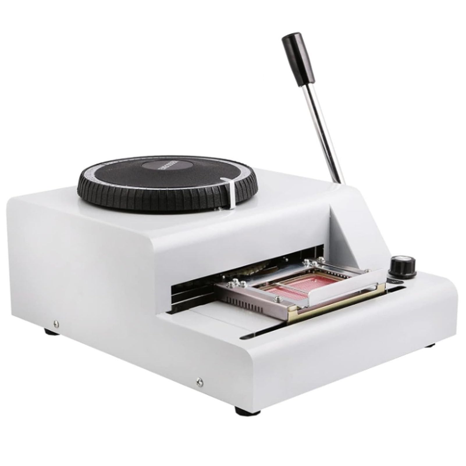 Cashwise Manual Stamping Machine, Dog Tag Coding with 30 Aluminum Tags, 72 Characters, 2 Gear Kerning, Metal Code Printing, Stamping Adjustable 1/7-Inch and 1/10-Inch Intervals