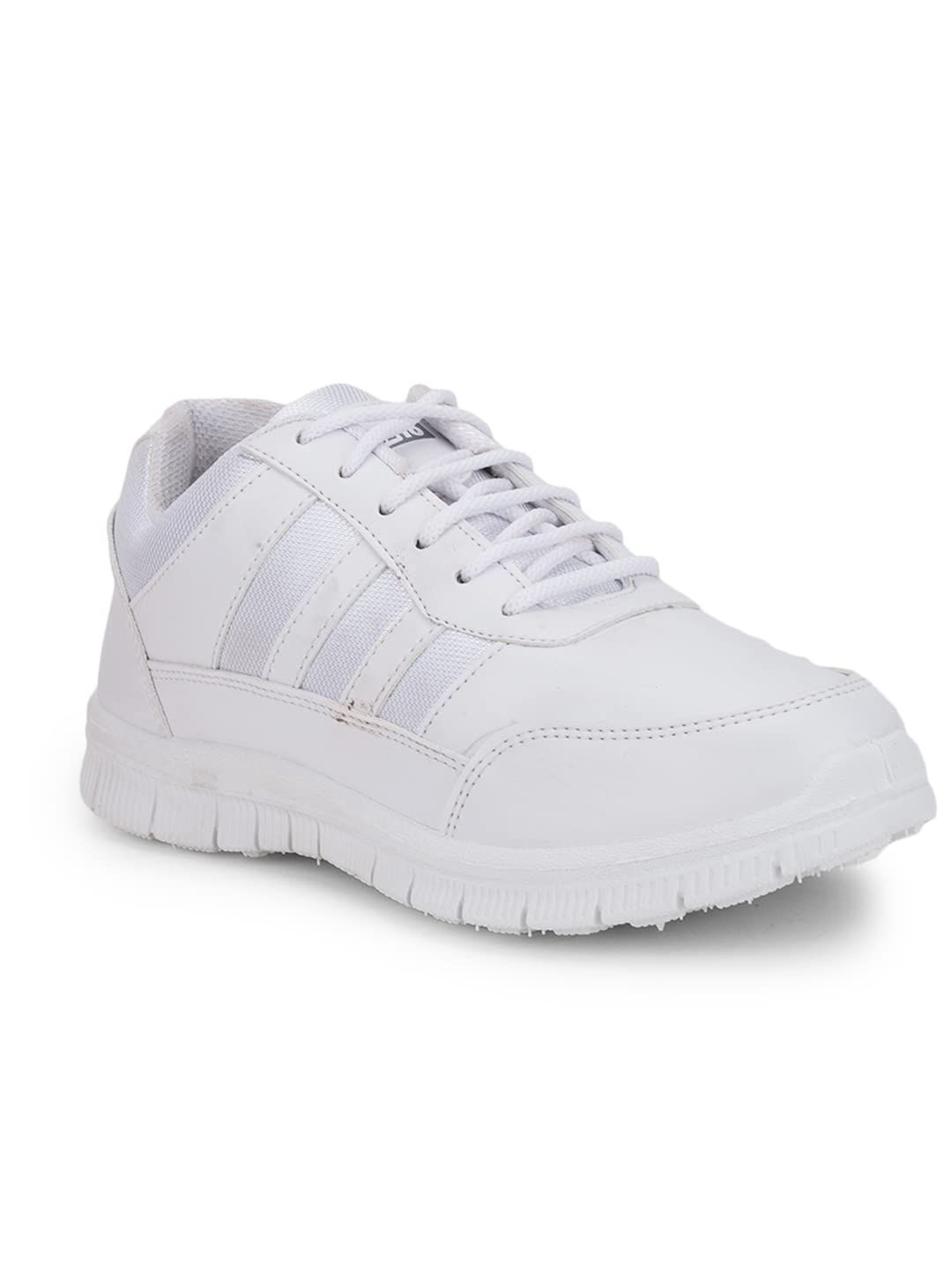 Liberty Force10 GOLA-03L Lacing School Shoes for Boys with PVC Upper & PVC Sole | Padded Foam Insole | Quick-Wear Elastic Laces | Comfortable Footbed | Stylish, Modern Design (11 UK - White) (B0BBGH22TX) Amazon Price History, Amazon Price Tracker