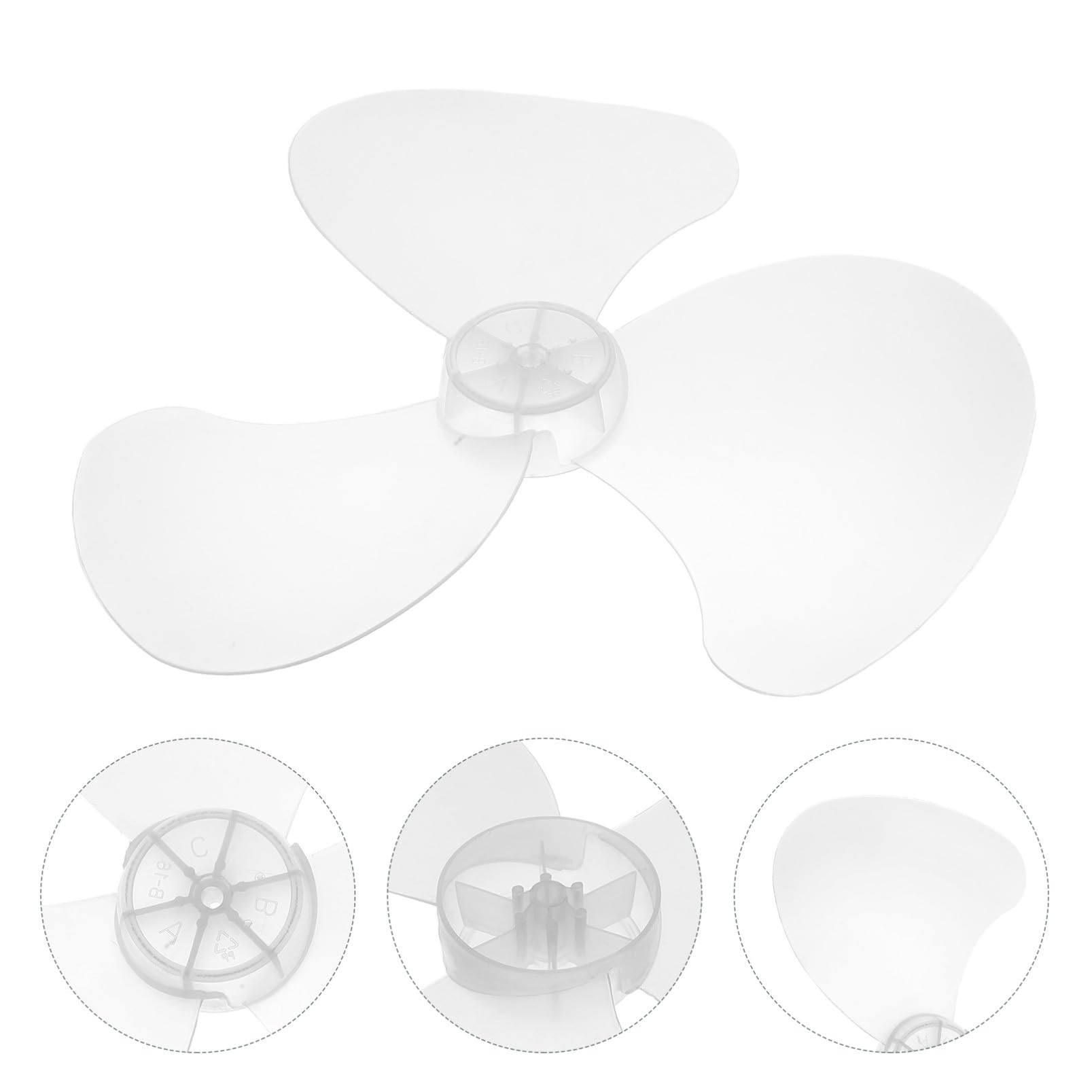 Pala di Ricambio Ventilatore da Soffitto in Plastica Rigida Bianca Design a Tre Lame Leggera e Resistente al Calore per Festa e Ventilatore Verticale