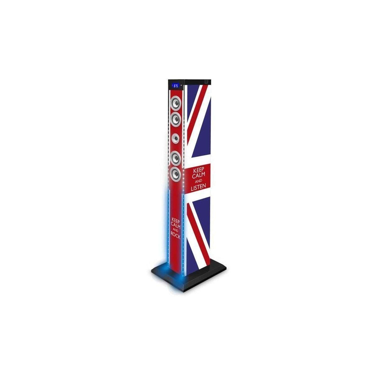 BIGBEN TW9KEEPCALMLIGHT1+2 Tour de son multimédia Bluetooth avec LED bleues et blanches - 60W - United Kingdom